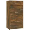 vidaXL Buffet avec 6 tiroirs Chêne fumé 50x34x96 cm Bois d'ingénierie