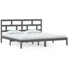 vidaXL Cadre de lit Gris Bois de pin massif 200x200 cm