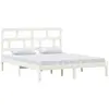 vidaXL Cadre de lit Blanc Bois de pin massif 160x200 cm