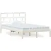vidaXL Cadre de lit Blanc Bois de pin massif 120x200 cm