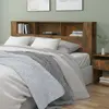 vidaXL Armoire de tête de lit Chêne fumé 200x18,5x104,5 cm