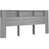 vidaXL Armoire de tête de lit Sonoma gris 220x18,5x104,5 cm