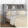 vidaXL Armoire de tête de lit Sonoma gris 160x18,5x104,5 cm