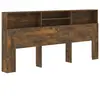 vidaXL Armoire de tête de lit Chêne fumé 220x19x103,5 cm
