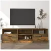 vidaXL Meuble TV Chêne fumé 150x33,5x45 cm Bois d'ingénierie