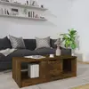 vidaXL Table basse chêne fumé 102x50x36 cm bois d'ingénierie