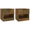 vidaXL Tables de chevet 2 pcs Chêne fumé Bois d'ingénierie