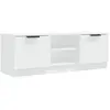 vidaXL Meuble TV Blanc 102x35x36,5 cm Bois d'ingénierie
