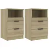 vidaXL Tables de chevet 2 pcs Chêne Sonoma Bois d'ingénierie