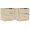 vidaXL Tables de chevet 2 pcs Chêne Sonoma Bois d'ingénierie