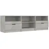 vidaXL Meuble TV Gris béton 150x33,5x45 cm Bois d'ingénierie