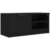 vidaXL Meuble TV Noir 80x35x36,5 cm Bois d'ingénierie
