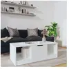 vidaXL Table basse blanc 102x50x36 cm bois d'ingénierie