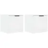 vidaXL Tables de chevet 2 pcs Blanc 40x39x40 cm