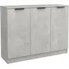 vidaXL Buffet Gris béton 90,5x30x70 cm Bois d'ingénierie