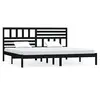 vidaXL Cadre de lit Noir Bois de pin massif 200x200 cm