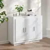 vidaXL Buffet Blanc 92x35x75 cm Bois d'ingénierie