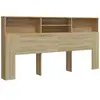 vidaXL Armoire de tête de lit Chêne sonoma 200x19x103,5 cm