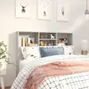 vidaXL Armoire de tête de lit Gris béton 120x19x103,5 cm