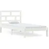 vidaXL Cadre de lit Blanc Bois de pin massif 90x200 cm