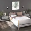 vidaXL Tables de chevet murales 2 pcs Gris béton