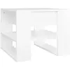 vidaXL Table basse Blanc 55,5x55x45 cm Bois d'ingénierie