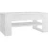 vidaXL Table basse Blanc 102x55x45 cm Bois d'ingénierie
