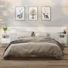 Tables de chevet murales 2 pcs Blanc