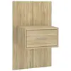 vidaXL Table de chevet murale Chêne sonoma