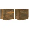 vidaXL Tables de chevet 2 pcs Chêne fumé 40x39x40 cm