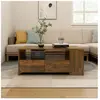vidaXL Table basse Chêne fumé 102x55x42 cm Bois d'ingénierie
