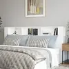 vidaXL Armoire de tête de lit Blanc 220x18,5x104,5 cm