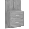 vidaXL Tables de chevet murales 2 pcs Sonoma gris