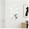 vidaXL Miroir avec éclairage LED 80x40 cm Verre Ovale
