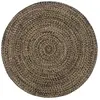 vidaXL Tapis fait à la main Jute Noir et marron 240 cm