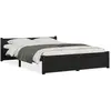 vidaXL Cadre de lit Noir Bois massif 140x190 cm