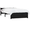 vidaXL Cadre de lit Noir Bois massif 90x200 cm
