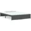 vidaXL Cadre de lit Gris Bois massif 140x200 cm