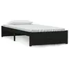 vidaXL Cadre de lit Noir Bois massif 90x190 cm Simple
