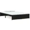 vidaXL Cadre de lit Noir Bois massif 120x190 cm Petit double