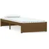 vidaXL Cadre de lit Marron miel Bois massif 75x190 cm Petit simple