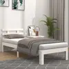 vidaXL Cadre de lit Blanc Bois massif 90x190 cm Simple