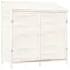 vidaXL Remise de jardin Blanc 102x52x112 cm Bois de sapin solide