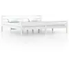 vidaXL Cadre de lit Blanc Bois massif 200x200 cm