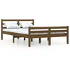 vidaXL Cadre de lit Marron miel Bois massif 140x190 cm