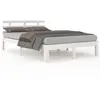 vidaXL Cadre de lit Blanc Bois massif 180x200 cm Super King