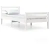 vidaXL Cadre de lit Blanc Bois massif 100x200 cm