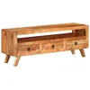 vidaXL Meuble TV 110x30x40 cm Bois d'acacia massif