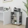 vidaXL Armoire à roulettes Gris béton 60x35x75 cm Aggloméré