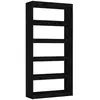 vidaXL Bibliothèque/Séparateur de pièce Noir 80x30x167,4 cm Pin solide